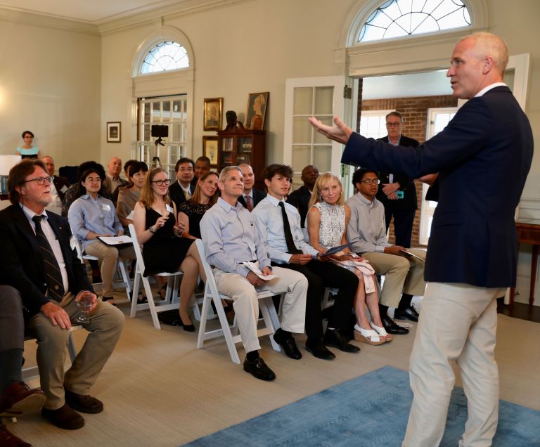 Maloney Holds Reception for Local Students Leaving for Military Academies