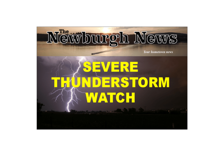 Severe Thunderstorm Watch Issued; 75 mph Winds, Large Hail Possible