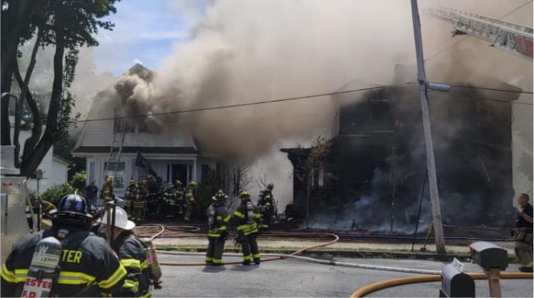Local Firefighters Respond to 5-Alarm Blaze