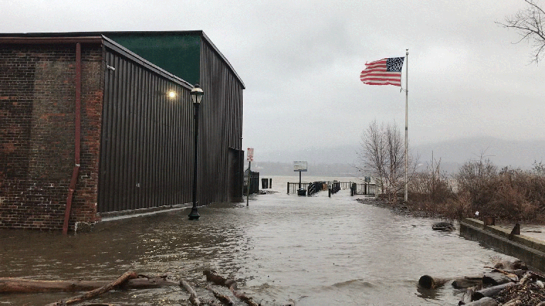 VIDEO: Hudson River Floods Newburgh Waterfront as Storm Leaves Thousands Without Power