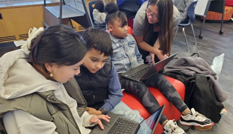 NFA Students Help Teach Computer Science to Third Graders