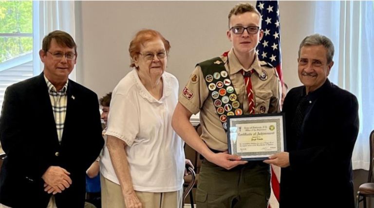 Newburgh Town Board Honors Young Man for Becoming Eagle Scout by Improving Park
